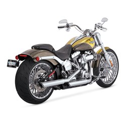 VH TWIN SLASH 3IN SLIP-ONS PCX CHROME SOFTAIL 18-22 (EXC FXFB/FLDE/FLHC-ALL) (WAS V16875)