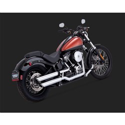 V & H TWIN SLASH 3IN SLIP-ON SOFTAIL 07-17 FXST/B/S/C  FLSTC  FLSTNSE  ROCKER & BREAKOUT 14-17 (WILL BECOME V16834)  [ONC01] #