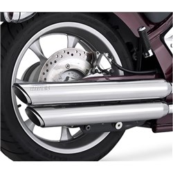 ##V & H TWIN SLASH SLIP-ONS PC HONDA FURY 09-15