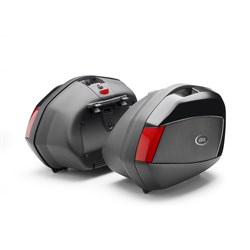 GIVI SIDE CASES (PAIR) 35L EACH BLACK/RED (ONLY FOR USE WITH PLX/PLXR FRAMES)