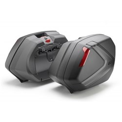 GIVI SIDE CASES (PAIR) 37L EACH BLACK/RED/CARBON (FOR USE ONLY WITH PLX/PLXR FRAMES)