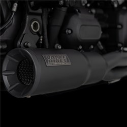 V&H HI-OUTPUT 2-1 PCX STAINLESS BLACK SOFTAIL 18-22 (FITS FXFB/FXBB/FLSL/FLDE/FXLR) (WAS V47631)