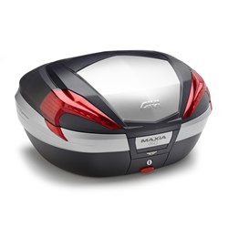 GIVI MONOKEY TOPCASE MAXIA 56L BLACK/RED ALLOY INSERT #