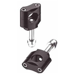 X-TECH MXC-1 BAR MOUNTS 22.2MM (7/8 ) 10MM BOLT W/SPACER SILVER - HEIGHT 40-47MM