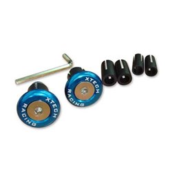 X-TECH MX BAR END CAPS RED