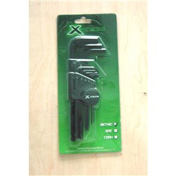 X-TECH ALLEN KEY SET 9PCS CR-V SAE BALL END