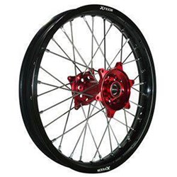 X TECH HONDA CRF150R 08-23 1.40x19 FRONT BLK RIM/RED HUB/SLV SPK