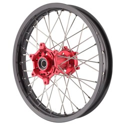 X TECH HONDA CRF150R 08-23 1.85x16 REAR BLK RIM/RED HUB/SLV SPK