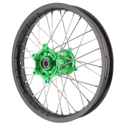 X TECH KAW KX/KXF/RMZ250 04-23 2.15x19 REAR BLK RIM/BLK HUB/SLV SPK