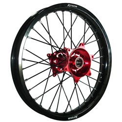 XTECH KTM/HUSQ/GAS GAS 2.15x19 REAR BLK RIM/RED HUB/BLK SPK