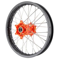 XTECH KTM/HUSQ/GAS GAS 21-23 1.85x16 REAR BLK RIM/ORG HUB/SLV SPK