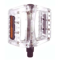 X-TECH PEDAL BMX PLASTIC & METAL PINS 9/16 INCH CLEAR # [ONC01]