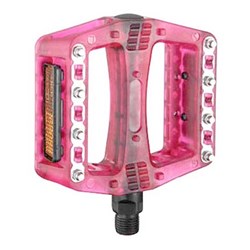 X-TECH PEDAL BMX PLASTIC & METAL PINS 9/16 INCH CLEAR PINK # [ONC01]