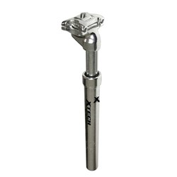 X-TECH SUSPENSION SEAT POST ALLOY 350mm SILVER 26.8mm [ONC01] #