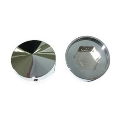 #ZODIAC POINTED STEM NUT COVER  CHROME ALUM