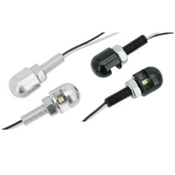 ZODIAC MINI LED LIC PLATE LIGHTS ROUND BLK