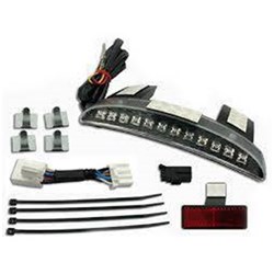 #ZODIAC REVOX CHOPPED FENDER EDGE LED SMOKED LIGHT KIT 04-13 XL883/1200N XL1200V/X