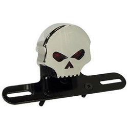 #ZODIAC SKULL T/LIGHT CHROME W/CHR BKT
