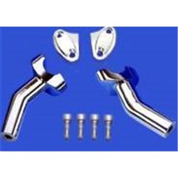 #ZODIAC RISER SET METRIC PULLBACK W/CLAMPS BLACKK 1.25 X 12MM