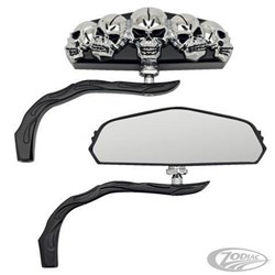 #ZODIAC SKULL VISION MIRROR SET BLK