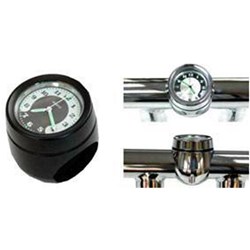 #ZODIAC CLOCK- STEER STEM MOUNT BLK F/39MM FORK MODELS 87-14 [ONC01]
