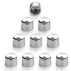 ZODIAC BOLT/NUT COVER  CHROME 7/16 (WRENCH SIZE) HEX 10/PK