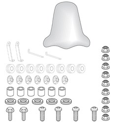 GIVI SPECIFIC WINDSCREEN FITTING KIT - KYMCO AGILITY 50-125-150-200 R16 08-13 (NEEDS SCREEN 441A)